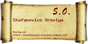 Stefanovics Orsolya névjegykártya